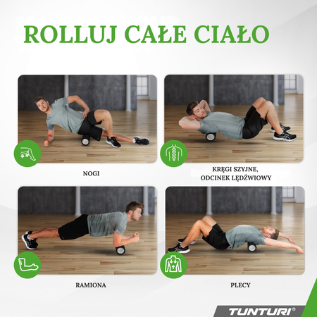 ROLLER WAŁEK DO MASAŻU TUNTURI 33 CM, CZARNY