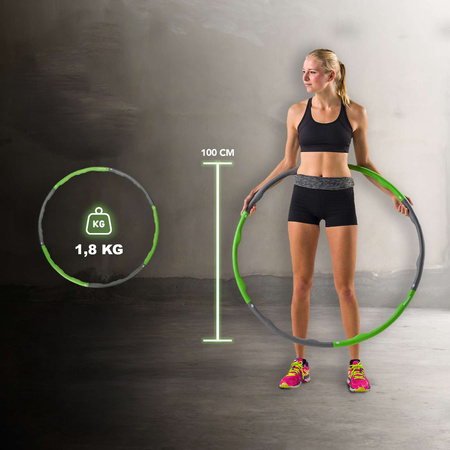 HULA HOOP Z OBCIĄŻENIEM 1,8 KG TUNTURI 