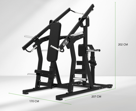 STACJA 2W1 KLATKA PIERSIOWA/ PLECY TUNTURI PLATINUM DUAL CHEST/BACK - PLATE LOADED - V-SERIES