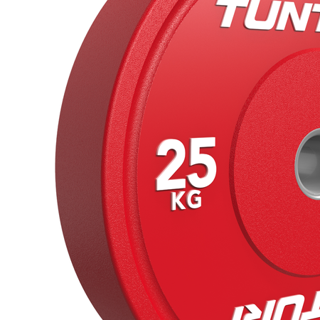 OBCIĄŻENIE TALERZ TUNTURI PLATINUM BUMPER PLATE CZERWONY, 25 KG