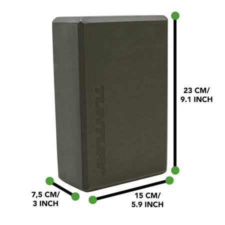 Kostka klocek blok do jogi Tunturi YOGABLOCK ANTRACYTOWY