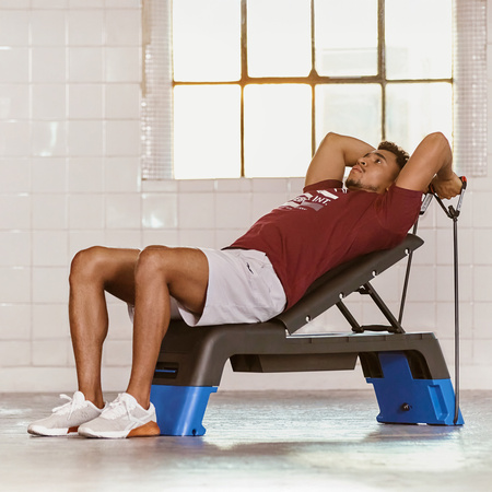 ŁAWKA TRENINGOWA I STEP 2W1 REEBOK DECK - NIEBIESKI