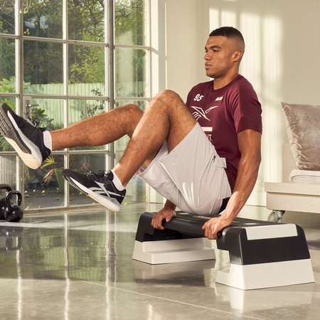 Zestaw Step Reebok + hantle neoprenowe Tunturi